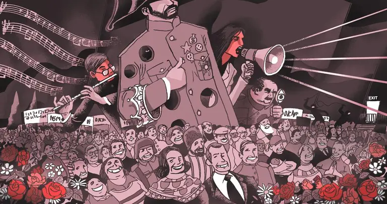 Imagen la botella populista